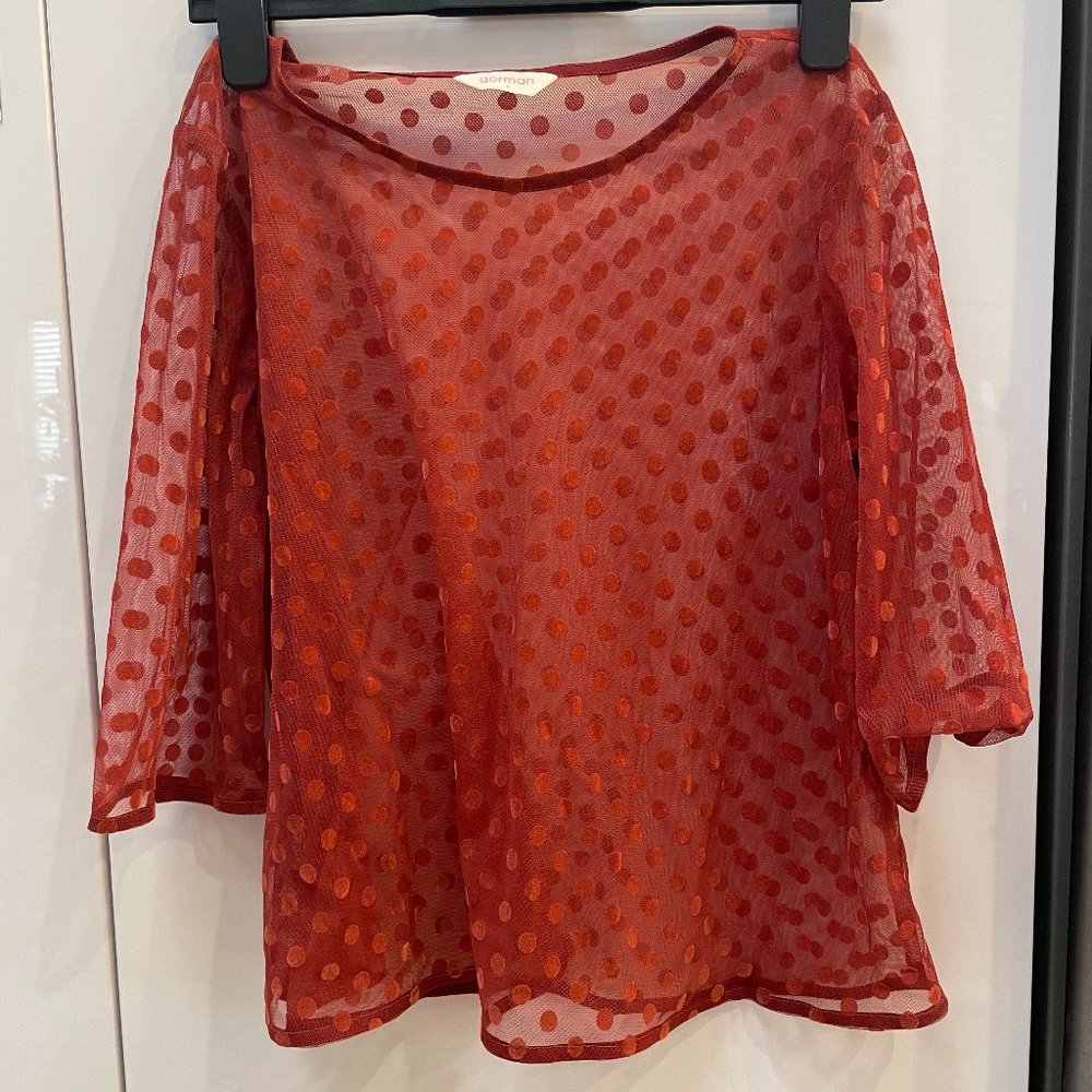 Gorman Constellations Top Sheer dots in Rust